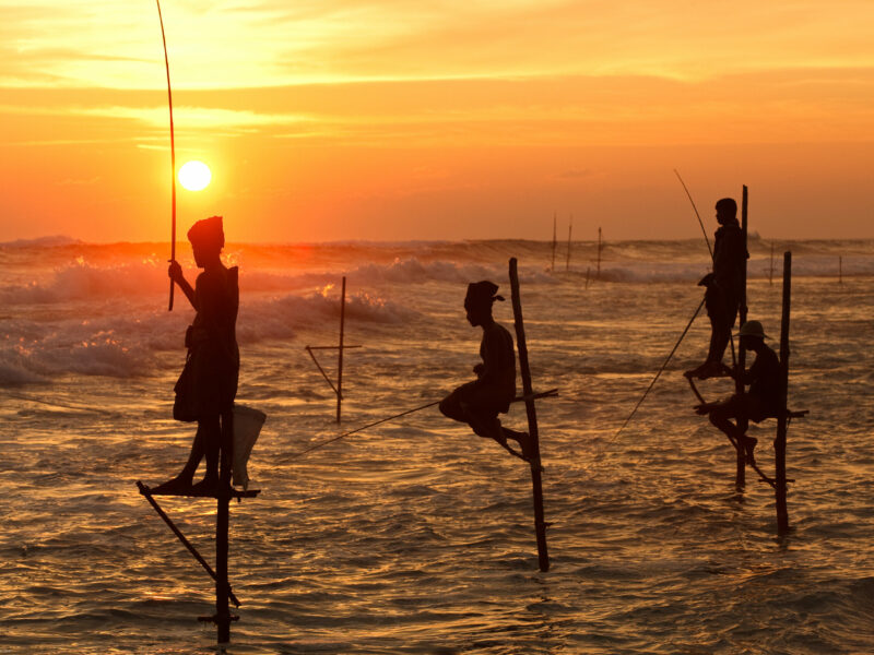 Koggala Beach - Stilt Fishing